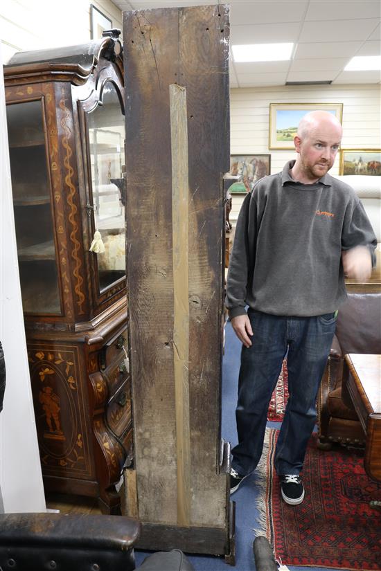 A Samuel Roberts, Llansair, oak longcase clock W.54cm